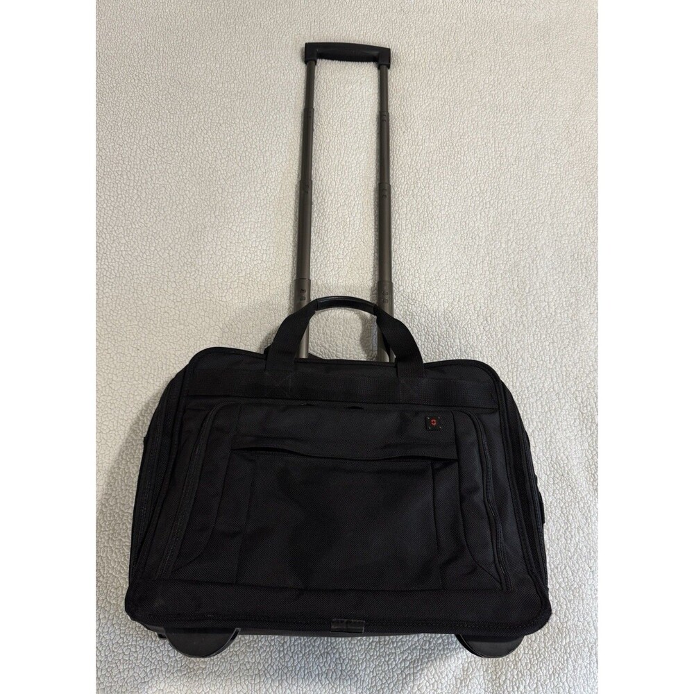 Victorinox Swiss Army Rolling Laptop Briefcase Wheeled Business Travel Bag Black